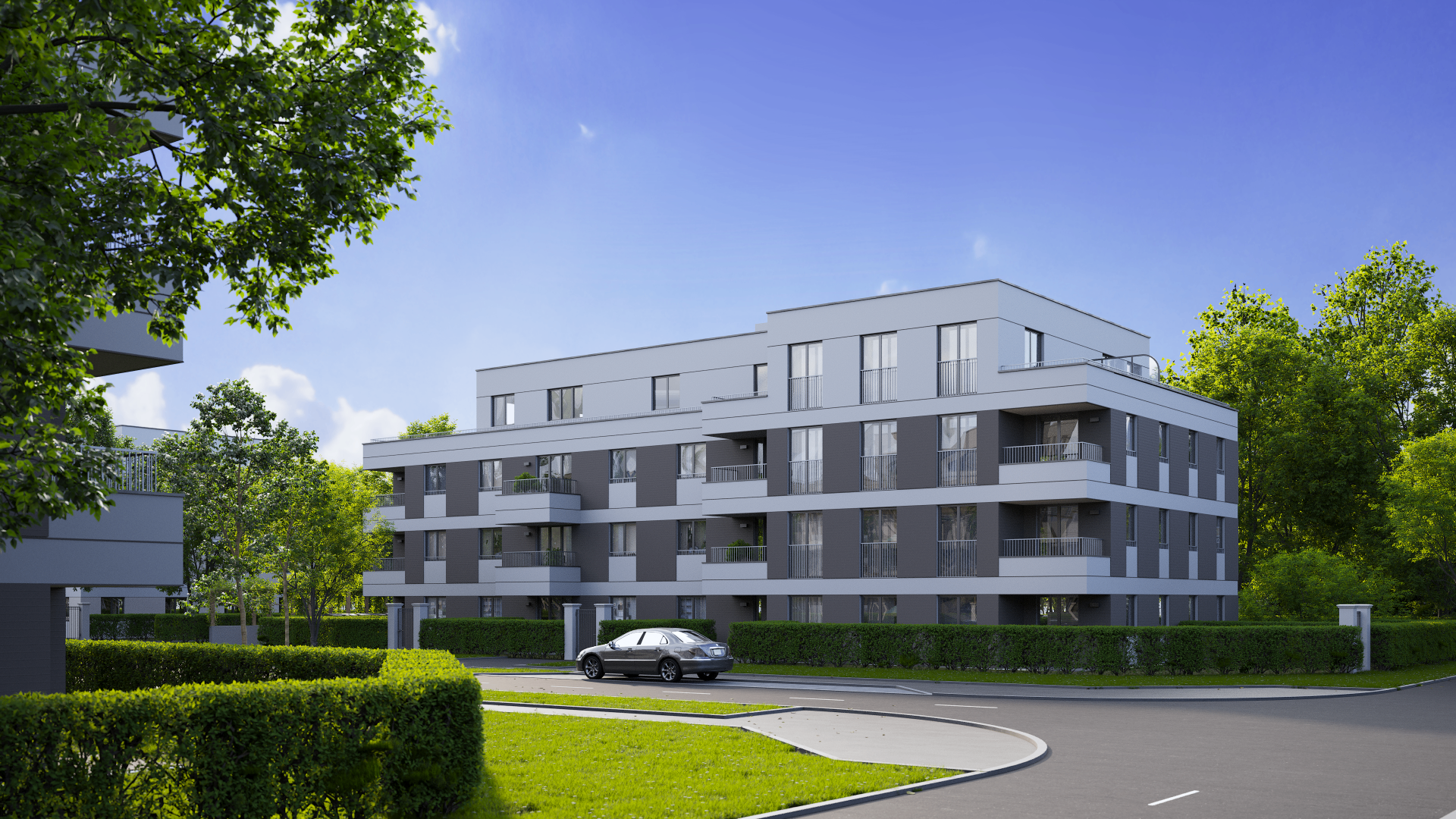 Teltow – Modern new-build apartments with balconies in a green setting
